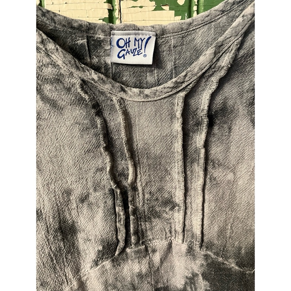 Oh My Gauze Charcoal Tie-Dye Tunic Womens Top size 1 - Picture 2 of 6
